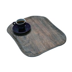 Plateau rectangulaire polyester aspect bois Cambro Century 26x32cm olivier clair - Gastronoble - DM126