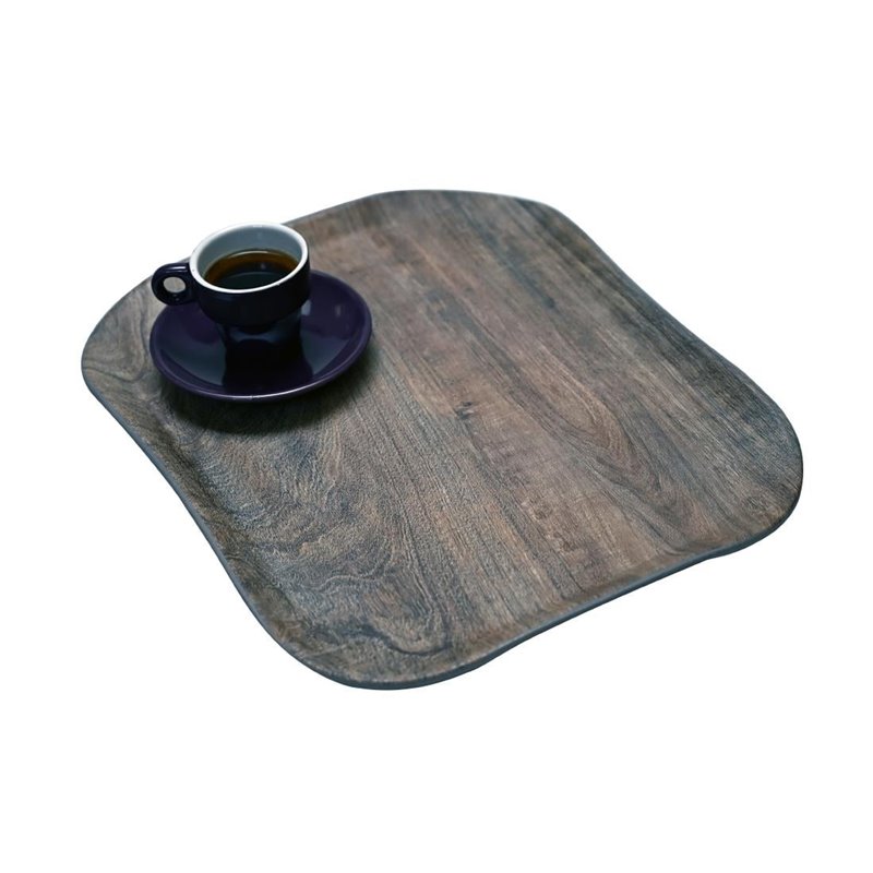 Plateau rectangulaire polyester aspect bois Cambro Century 26x32cm olivier clair - Gastronoble - DM126