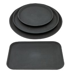 Offre sp&eacute;ciale : Lot de plateaux antid&eacute;rapants en polypropyl&egrave;ne Olympia Kristallon (lot de 12) - Gastronoble - S440