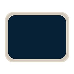 Plateau de service en polyester Roltex standard 455x355mm bleu - Gastronoble - DS086