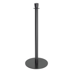 Poteaux d'accueil base plate Bolero noirs (lot de 2) - Gastronoble - GP638