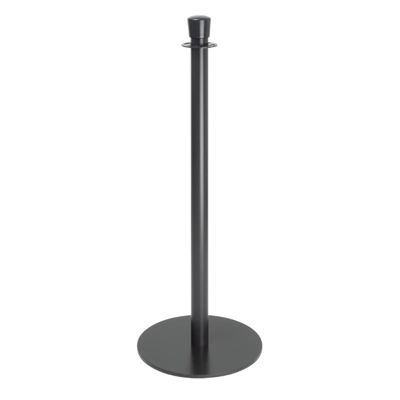 Poteaux d'accueil base plate Bolero noirs (lot de 2) - Gastronoble - GP638