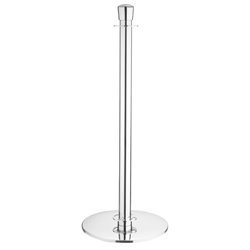 Poteaux d'accueil &agrave; base plate Bolero en acier inoxydable poli (lot de 2) - Gastronoble - JA342