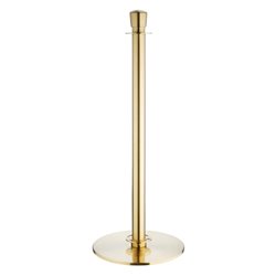Poteaux d'accueil &agrave; base plate Bolero en laiton bross&eacute; (lot de 2) - Gastronoble - JA343