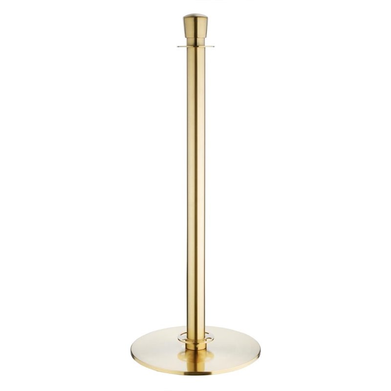 Poteaux d'accueil &agrave; base plate Bolero en laiton bross&eacute; (lot de 2) - Gastronoble - JA343
