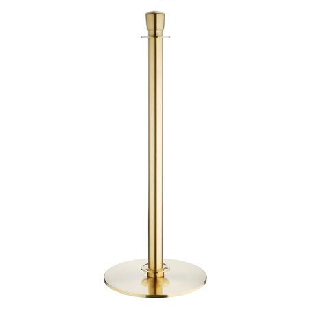 Poteaux d'accueil &agrave; base plate Bolero en laiton bross&eacute; (lot de 2) - Gastronoble - JA343
