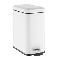Poubelle de salle de bain slim Jantex blanche 5L - Gastronoble - HT475