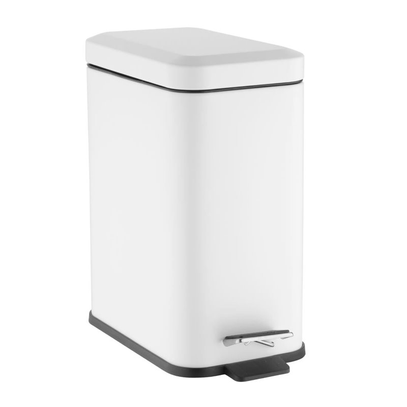 Poubelle de salle de bain slim Jantex blanche 5L - Gastronoble - HT475