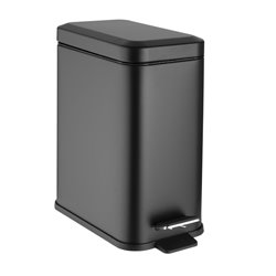 Poubelle de salle de bain slim Jantex noire 5L - Gastronoble - HT476
