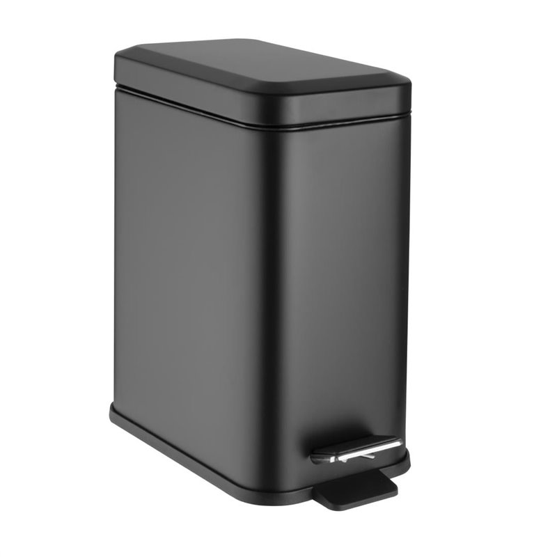 Poubelle de salle de bain slim Jantex noire 5L - Gastronoble - HT476