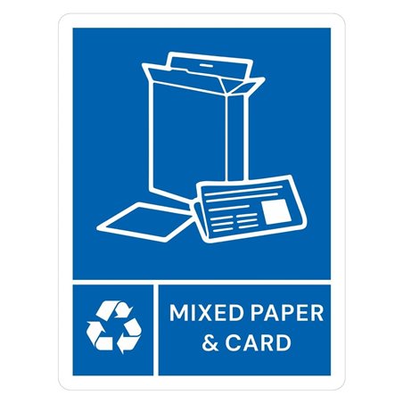 &Eacute;tiquette adh&eacute;sive de poubelle Jantex Slim papier et carton - Gastronoble - JB490