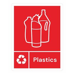 &Eacute;tiquette adh&eacute;sive de poubelle Jantex Slim plastiques - Gastronoble - JB492