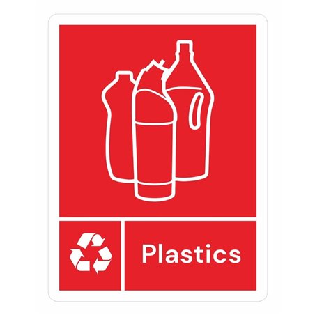 &Eacute;tiquette adh&eacute;sive de poubelle Jantex Slim plastiques - Gastronoble - JB492