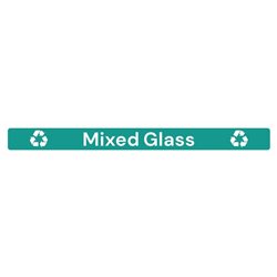 &Eacute;tiquette adh&eacute;sive de couvercle de poubelle Jantex Slim verres - Gastronoble - JB495