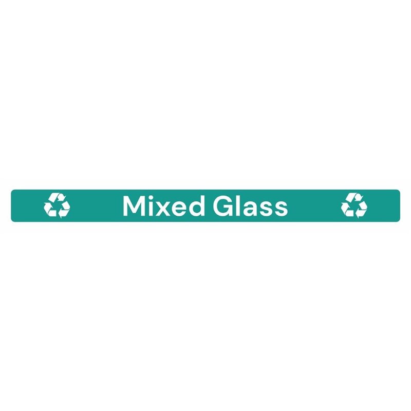 &Eacute;tiquette adh&eacute;sive de couvercle de poubelle Jantex Slim verres - Gastronoble - JB495