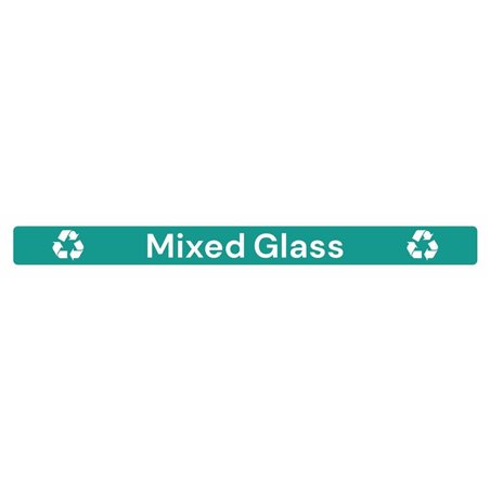 &Eacute;tiquette adh&eacute;sive de couvercle de poubelle Jantex Slim verres - Gastronoble - JB495