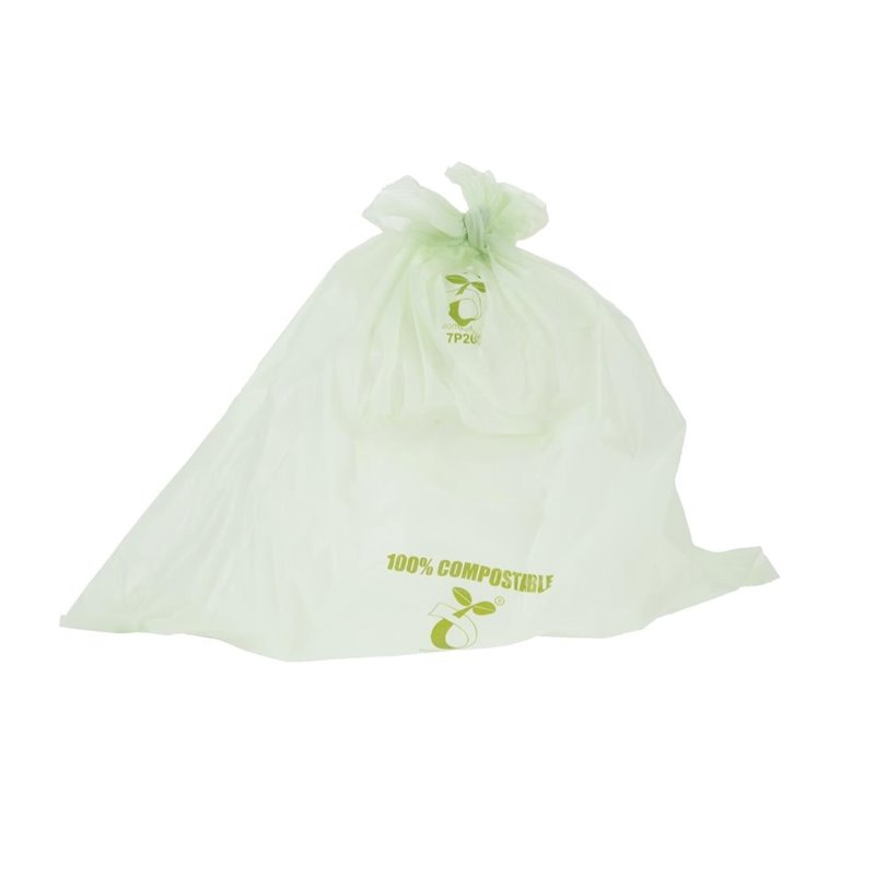 Sacs poubelle compostables Jantex 10L (lot de 24) - Gastronoble - HW684