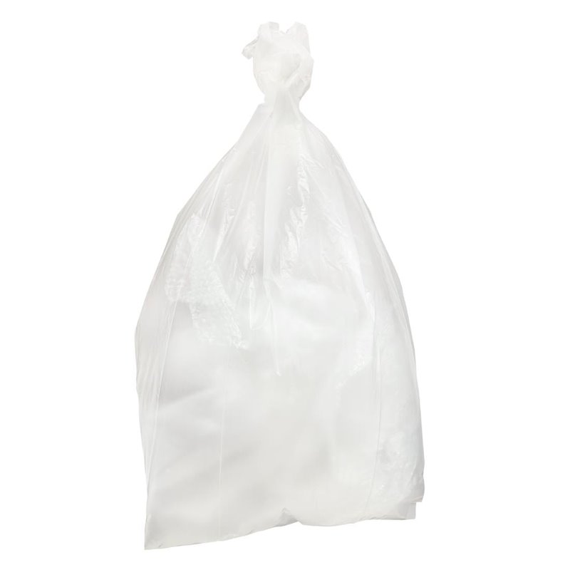 Sacs poubelle recycl&eacute;s r&eacute;sistants Jantex transparents 160L (lot de 100) - Gastronoble - HW686