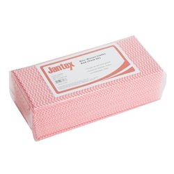 Chiffons non tiss&eacute;s Jantex rouges (lot de 50) - Gastronoble - HS594