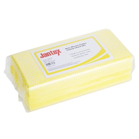 Chiffons non tiss&eacute;s Jantex jaunes (lot de 50) - Gastronoble - HS595