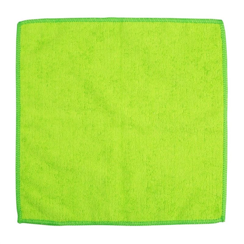 Chiffons en microfibre Jantex verts (lot de 5) - Gastronoble - HX270