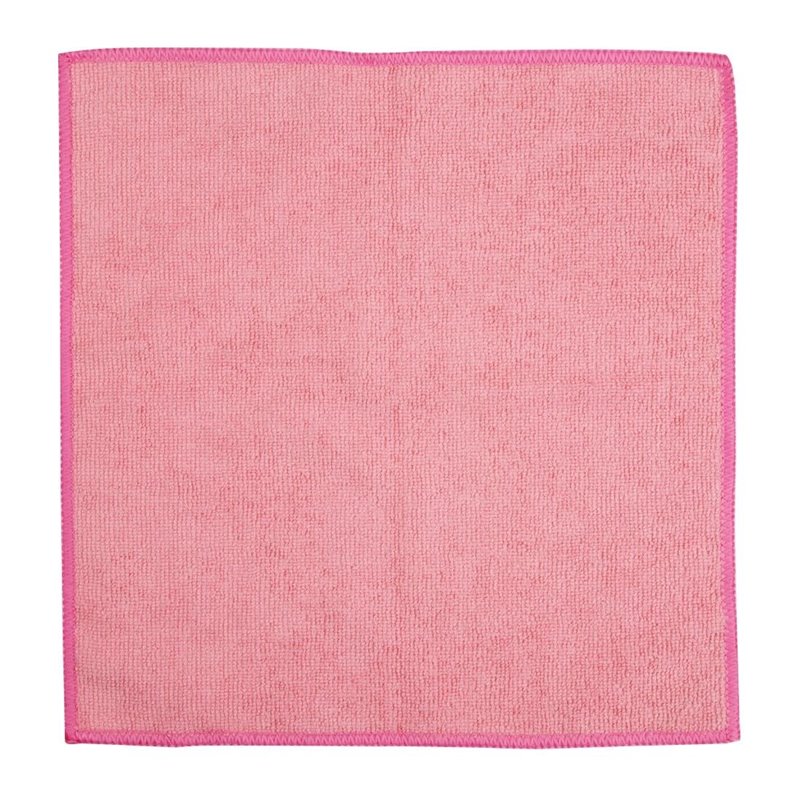 Chiffons en microfibre Jantex roses (lot de 5) - Gastronoble - HX271