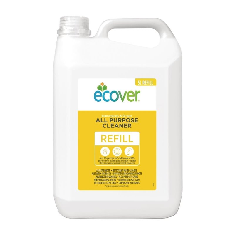 Nettoyant concentr&eacute; tout usage &agrave; la citronnelle et au gingembre Ecover 5L - Gastronoble - CX190