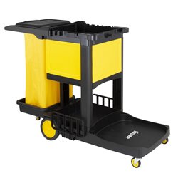 Chariot de nettoyage avec armoire verrouillable Jantex noir - Gastronoble - FU998