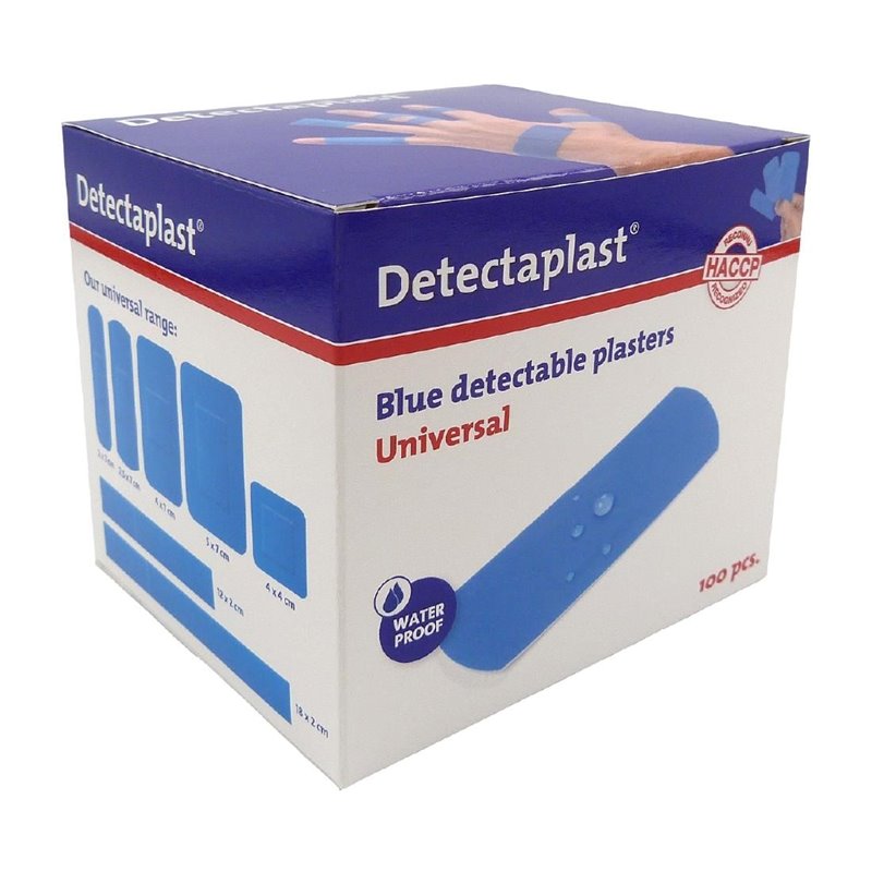 Pansements imperm&eacute;ables Detectaplast 25x72mm (lot de 100) - Gastronoble - GP593
