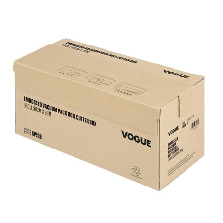 Rouleau d'emballage sous vide Vogue avec bo&icirc;te de d&eacute;coupe (gaufr&eacute;), largeur 300 mm - Gastronoble - AP908