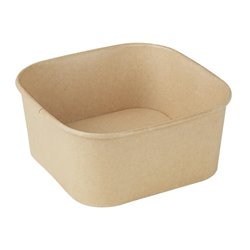 Barquettes carr&eacute;es Fiesta Recyclable 1400ml (lot de 300) - Gastronoble - HW018