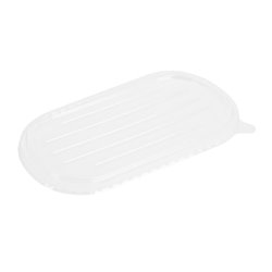 Couvercles PET pour barquettes ovales en bagasse Fiesta Recyclable - Gastronoble - HW630