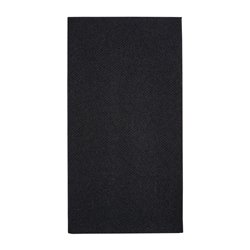 Serviettes de table Airlaid pliage en 8 Fiesta Recyclable Premium Tablin noires 40x40cm (lot de 500) - Gastronoble - FE276
