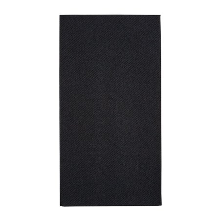 Serviettes de table Airlaid pliage en 8 Fiesta Recyclable Premium Tablin noires 40x40cm (lot de 500) - Gastronoble - FE276