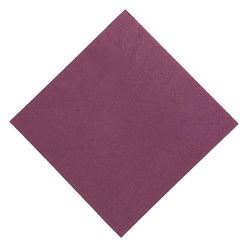 Serviettes restaurant 3 plis pliage 1/8 Duni prune 40x40cm (lot de 1000) - Gastronoble - GJ117