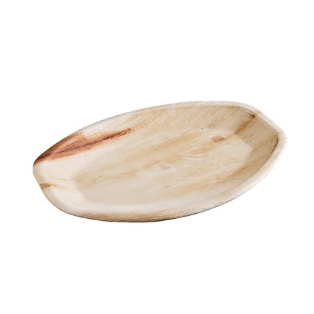 Assiettes creuses ovales en feuilles de palmier Fiesta Compostable 360mm (lot de 100) - Gastronoble - HT876