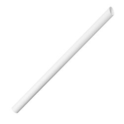 Pailles en papier pour bubble tea Fiesta Compostable blanches 12x210mm (lot de 150) - Gastronoble - HU369
