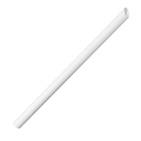 Pailles en papier pour bubble tea Fiesta Compostable blanches 12x210mm (lot de 150) - Gastronoble - HU369