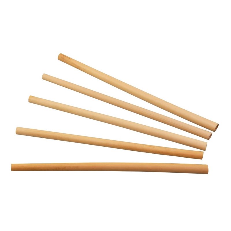 Pailles droites en roseau Sier Disposables 6-8 mm / 20 cm (lot de 50) - Gastronoble - HU492