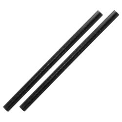 Pailles droites noires Sier Diposables Refork 8 mm / 15 cm (lot de 100) - Gastronoble - HU494