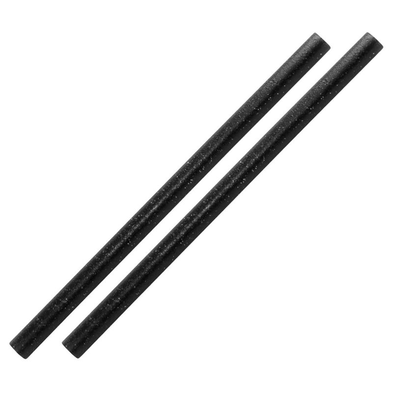 Pailles droites noires Sier Diposables Refork 8 mm / 15 cm (lot de 100) - Gastronoble - HU494