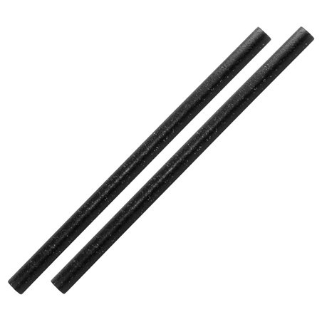 Pailles droites noires Sier Diposables Refork 8 mm / 15 cm (lot de 100) - Gastronoble - HU494