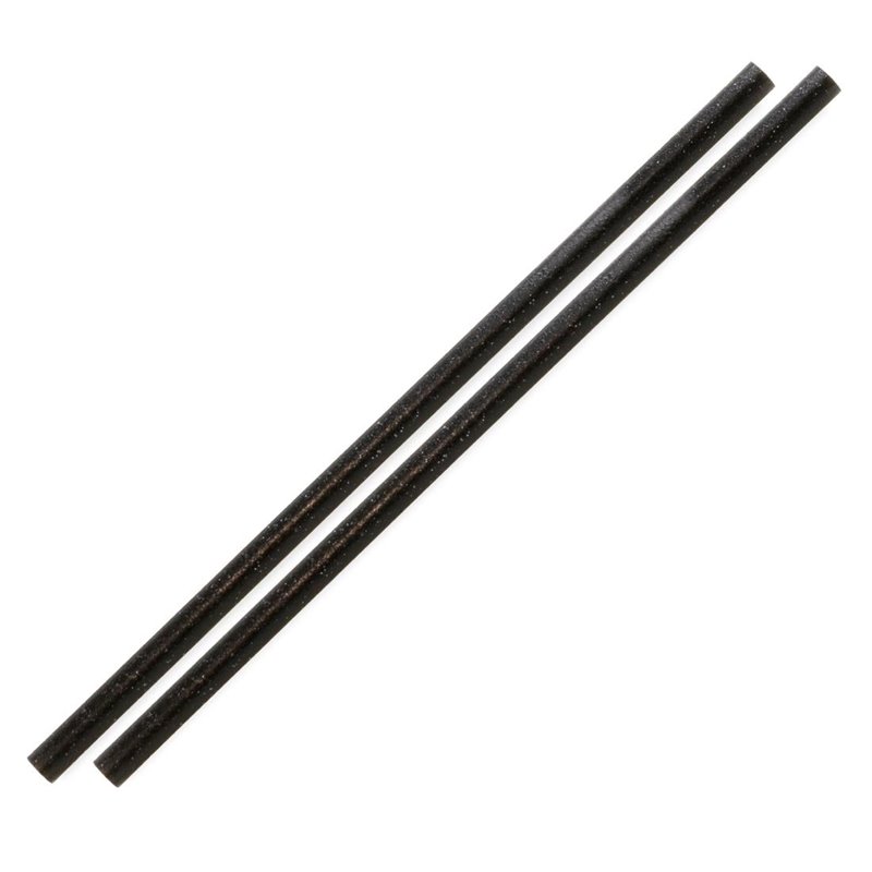 Pailles droites noires Sier Diposables Refork 6 mm / 20 cm (lot de 100) - Gastronoble - HU495