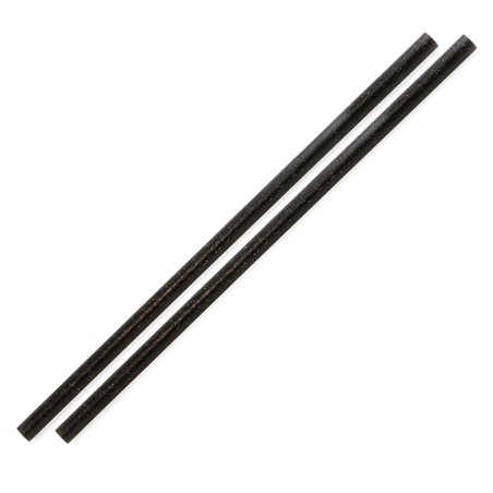 Pailles droites noires Sier Diposables Refork 8 mm / 24 cm (lot de 100) - Gastronoble - HU496