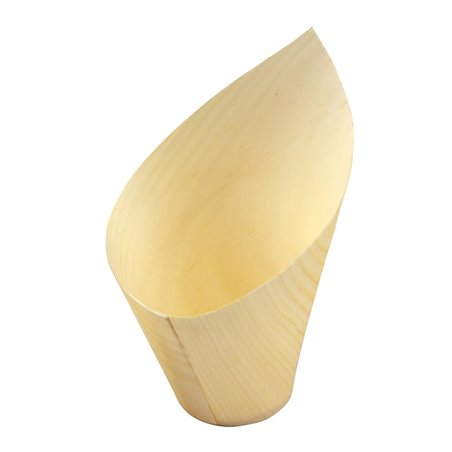 Coupelles obliques en bois FSC&reg; Sier Disposables 110ml (lot de 40) - Gastronoble - HZ705