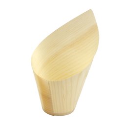 Coupelles obliques en bois FSC&reg; Sier Disposables 220ml (lot de 30) - Gastronoble - HZ706