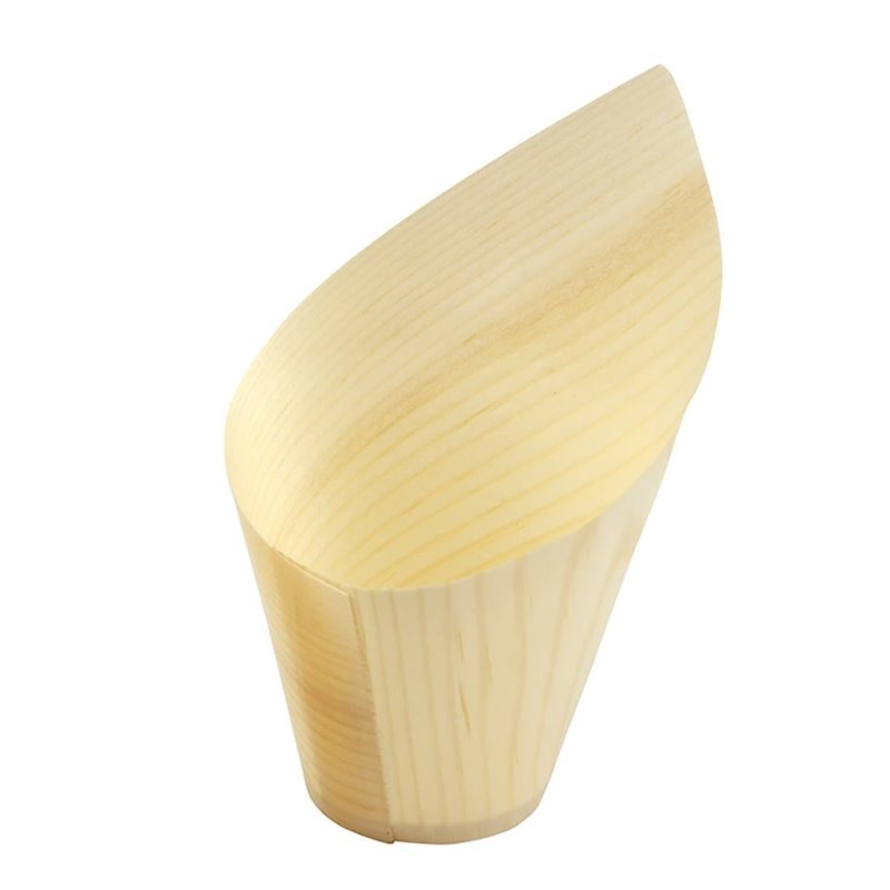 Coupelles obliques en bois FSC&reg; Sier Disposables 220ml (lot de 30) - Gastronoble - HZ706