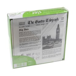 Papier ingraissable imprim&eacute; journal 2 c&ocirc;t&eacute;s ouverts 170 x 170 mm (lot de 300) - Gastronoble - HZ708