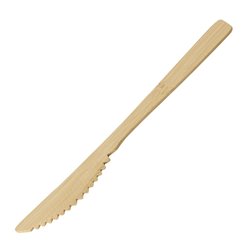 Couteaux en bambou Sier Disposables 170 mm (lot de 50) - Gastronoble - HZ711