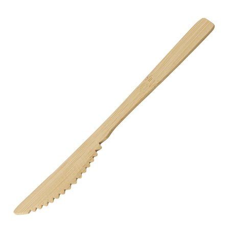 Couteaux en bambou Sier Disposables 170 mm (lot de 50) - Gastronoble - HZ711
